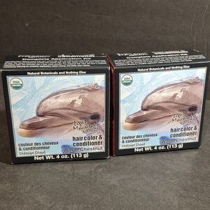 2 Brand New Light Mountain Henna Hair Color & Conditioner Warm Chestnut Hair Dye